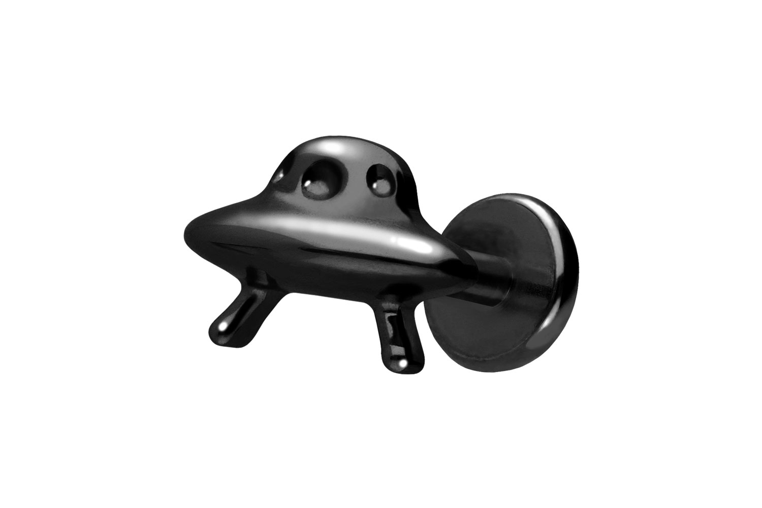 Titan Labret Piercing mit Push Fit UFO